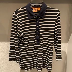 Tory Burch grey/navy polo large